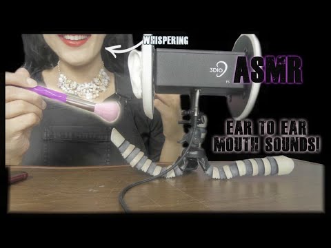 ASMR Close Up Mouth Sounds Ear To Ear 💖 (♡Free Space Binaural Microphone♡)😴 For Sleep 💤💖