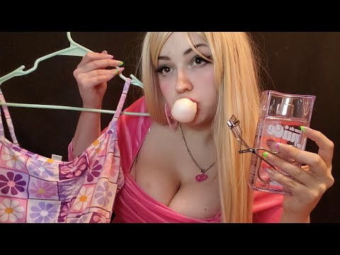 ASMR Aggressive Makeover TURNING YOU INTO A BIMBO!! 💋💖💅 (gum chewing)