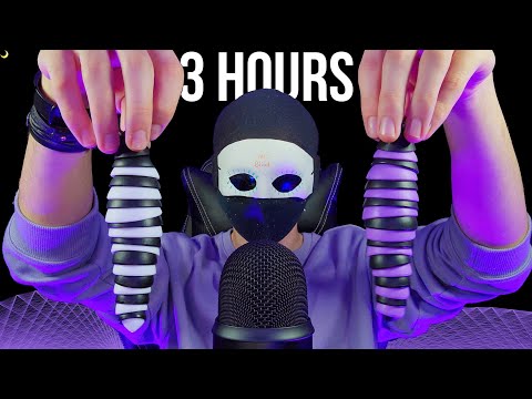 3 HOURS OF ASMR (Tingly Deep Brain & Eardrum Massage for Sleep, Mic Scratching, Rubbing, and More)