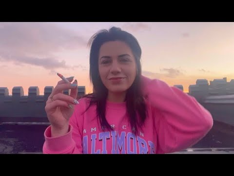 ASMR | Rooftop Sunset & Smoking 🧡💖