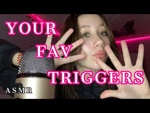 ASMR | doing YOUR top 10 favorite triggers (+mouth sounds +spit painting +mic triggers +etc)