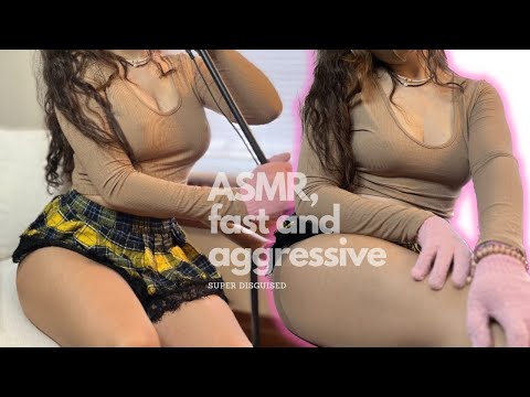 ASMR💞Fast and Aggressive fabric scratching, skin scratching and tapping|ASMR Tingles✨