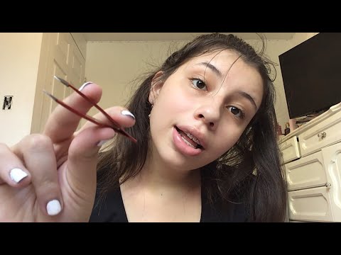 ASMR- plucking away negative energy (fast and slow) +positive affirmations🗣