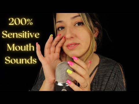 [ASMR 200%] Sensitive Mouth Sounds 👄 Up Close Whispers