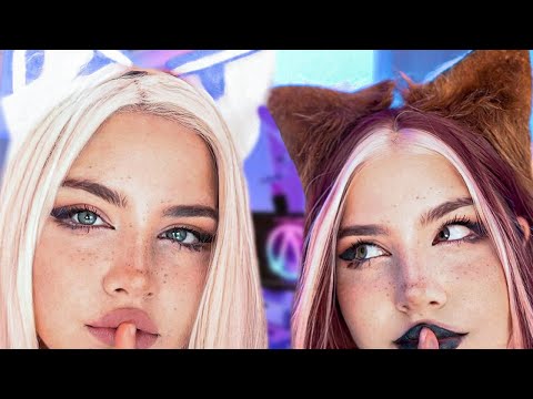 ASMR TWIN 💞 Intense mouth sounds and eye contact ✨