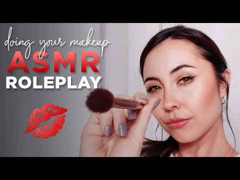 ASMR I do your makeup ROLEPLAY! - whispering, brushing, tapping
