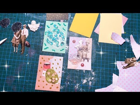 ASMR Making Artist Trading Cards (Whispered)