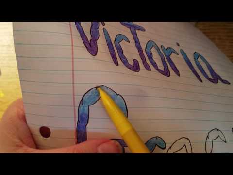 ASMR ~ Tutorial ~ How To Draw Really Cool Bubble Letters ~ Real Easy Step By Step