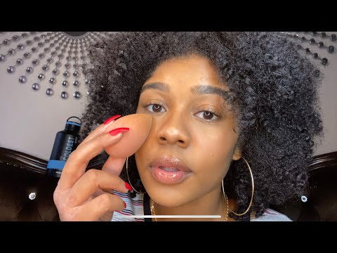 ASMR- FAST AND AGGRESSIVE MAKEUP APPLICATION 😡 (FULL FACE IN 10 MINUTES OR LESS) ✨