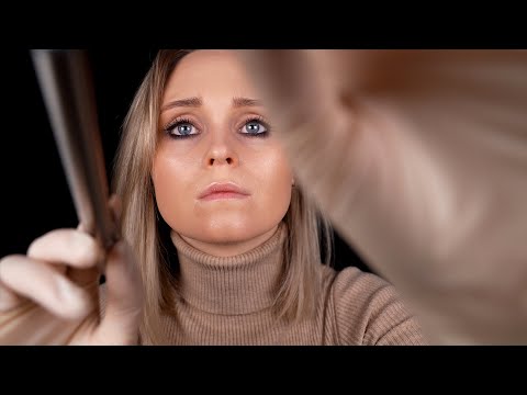 ASMR | Face inspection WITHOUT eye contact/interaction (autism-friendly)