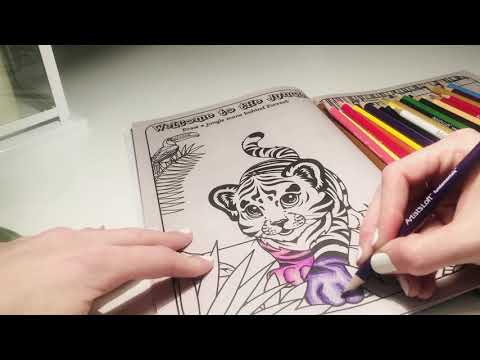 ASMR Lisa Frank Rainbow Tiger Coloring