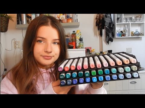 ASMR ✏️ Showing You My Aqua Markers Collection 🖍️ Lots of Tapping and Whispering