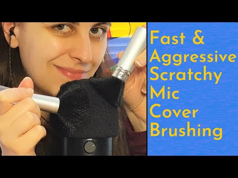 ASMR Fast & Aggressive Scratchy Mic Cover Brushing (No Talking Loop)