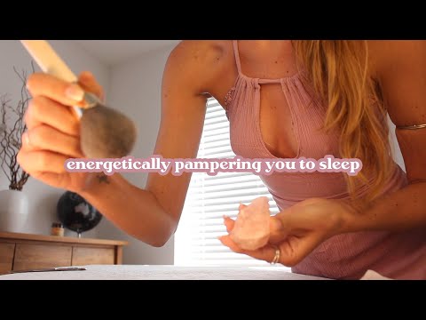 pampering you to sleep REIKI ASMR | negative energy plucking, hand movements, full body scan 🌸✨