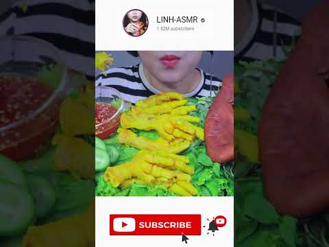 #shortvideo eating chicken feets with #linhasmr