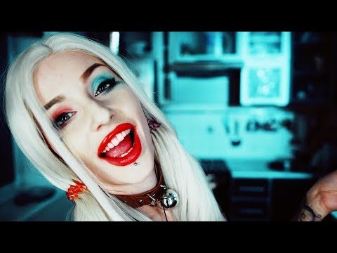 4K ASMR Harley Quinn 💙 Finding Your Triggers (Bubble Wrap, Lotion, Lipstick, Satisfying Slime)