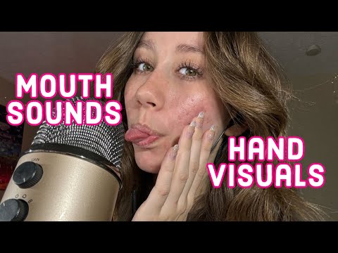 ASMR | mouth sounds and visual hand movements 🤍🤍