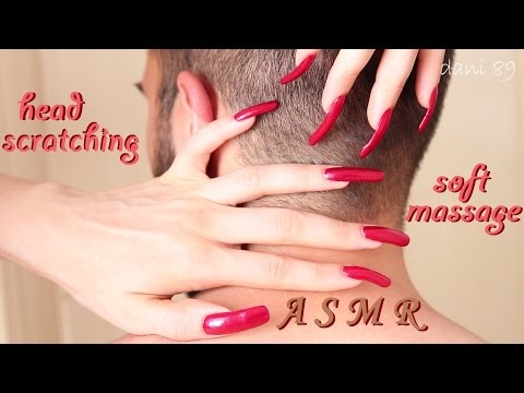 🎧 ASMR 💆 HEAD SCRATCHING... 💤  SOFT MASSAGE ~ with my long natural nails ~