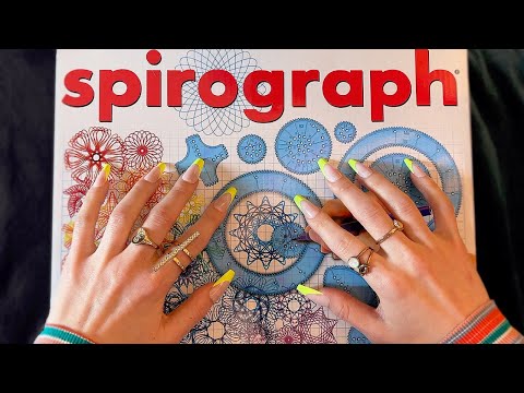 ASMR 🖍️ Box Tapping + Spirograph, Marker Sounds (whispered)