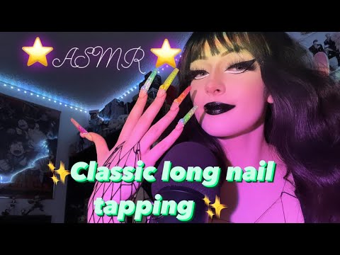 ASMR// Long Nail Tapping and Chill with me 💖