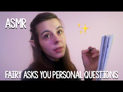 ASMR earth fairy asks you lots of personal questions for a personality test~ up close whispers ✨🤍
