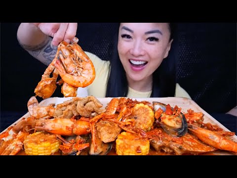 SEAFOOD BOIL THAILAND EDITION (ASMR EATING SOUNDS) LIGHT WHISPERS