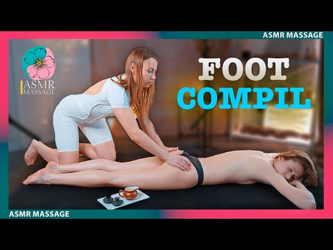 ASMR Foot Massage by Lina (Compilation)