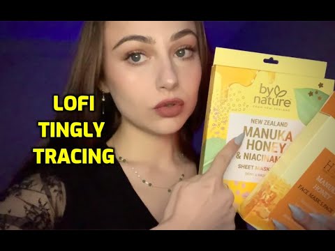 ASMR | Lofi Friday | Tracing and Tapping on Honey Face Mask Boxes 🍯