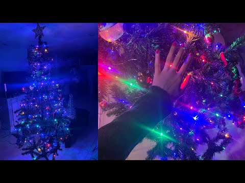 ASMR  Tapping and Scratching Fast and Aggressive Soft Spoken 💖(Christmas Tree & Decorations) 🎄