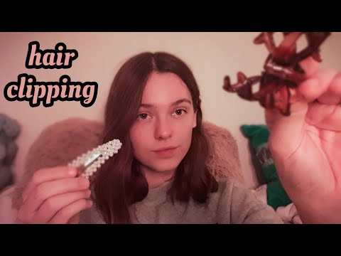ASMR • clipping your hair ♡ My first video in English! (lofi, personal attention, cupped whispering)