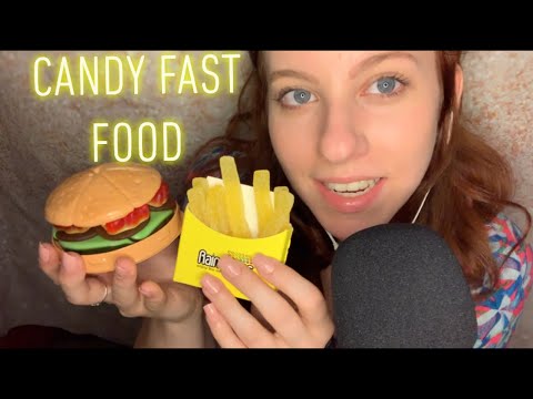 ASMR | Candy Fast Food 🍔🍟 Eating | mouth sounds, tapping, whispers, gummy