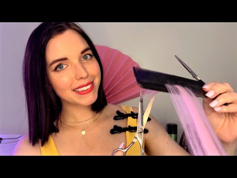ASMR Haircut and Hair Brushing  ✂ | Personal Attention Roleplay, Hair Play