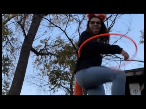 ASMR Hula Hoop with Hand / Mouth Sounds ~ Shorts 🦊