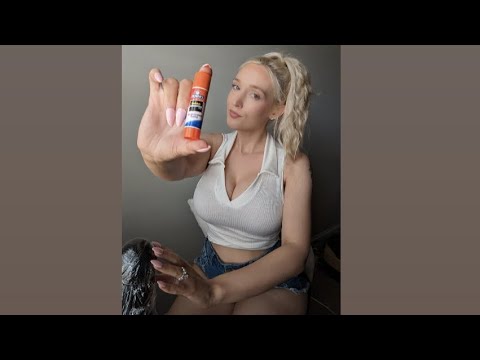 🎧ASMR Glue Stick+Hand Movements 🚫No Talking, Short Version✨Requested✨