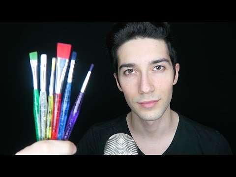 ASMR Brushing the Microphone with Unique Brushes