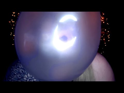 ASMR bubblegum chewing and blowing bubbles (soft speaking)
