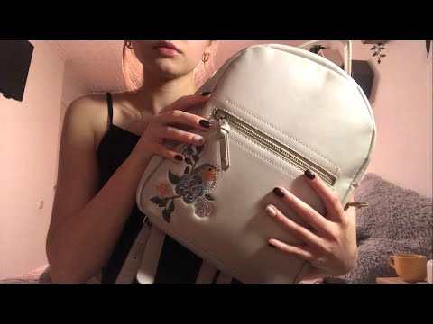 Lofi ASMR | Tapping $ Scratching On Leather Backpack 🧳 | No Talking