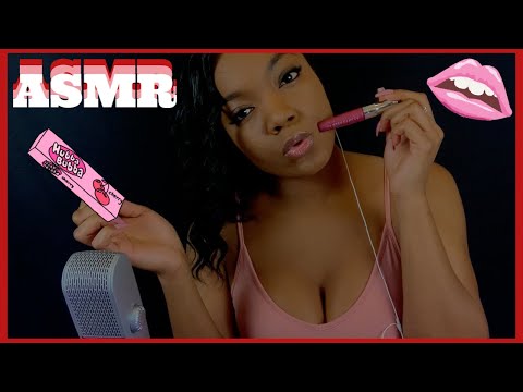 ASMR Gum Chewing and Lipgloss - Tingly Mouth Sounds
