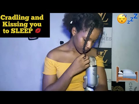 ASMR Cradling and Kissing You to SLEEP ~ Mouth Sounds| Mic Scratching| Trigger Words (Sleep)😴