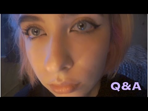 ASMR - Whispering (Q&A!) with fast tapping and liquid sounds