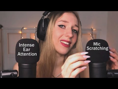ASMR - Intense Ear Attention (Mouth Sounds, Brushing, Tktktk)
