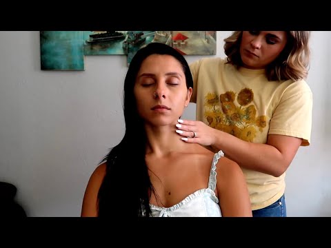 ASMR | Calming Hair Play, Scalp Check, Face, Neck & Ear Attention