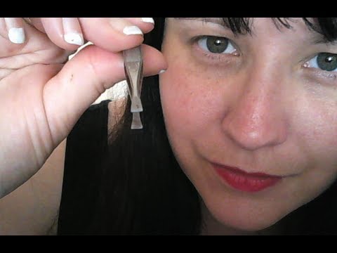 ASMR PLUCKING YOUR EYEBROWS ROLE PLAY. CLOSE UP PERSONAL ATTENTION FOR TINGLES TINGLES TINGLES
