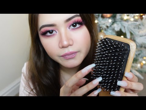 ASMR brushing your hair, tapping, personal attention