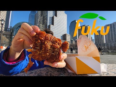 FUKU FRIED CHICKEN IN NYC ! David Chang's Hot Chicken! * MUKBANG ADVENTURE ! * | NOMNOMSAMMIEBOY