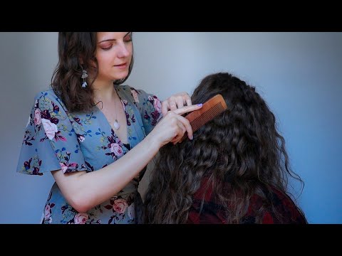 ASMR Real Person Pampering Session | Scalp Check, Hair Play, Shoulder Massage, Back Tracing✨