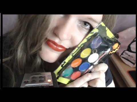 ASMR  Halloween 👻 Painting your Face And Ears, Soft Spoken, Binaural.