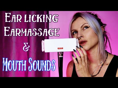 Intense layered Ear licking,😛 mouth sounds and ear massage ASMR