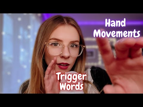 ASMR | 25 TRIGGER WORDS IN 25 MINS (clicky mouth sounds & hand movements for sleep) 💤😴