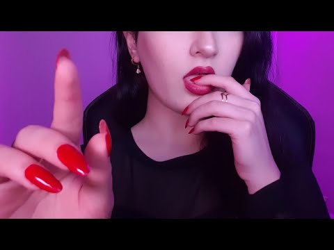 ASMR finger licking & spit painting on your screen~mouth sound❤